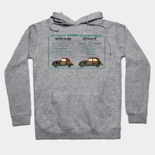 SIMCA CINQ/ SIMCA 8 - advert Hoodie